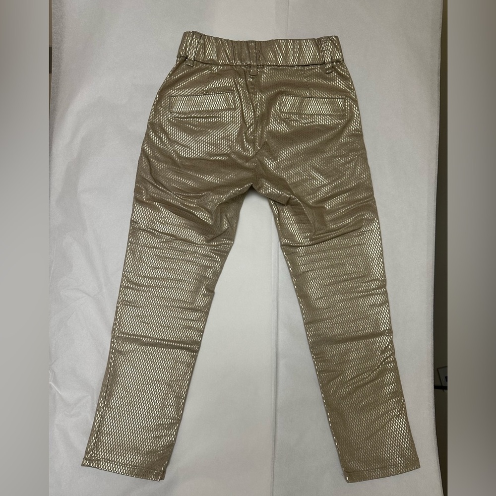 Bevy Flog Dafna Button Capri Flog Pants - Gold - image 4